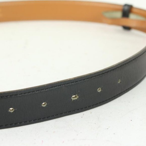 Hermès Black x Gold Wishbone Horseshoe Belt main image 5